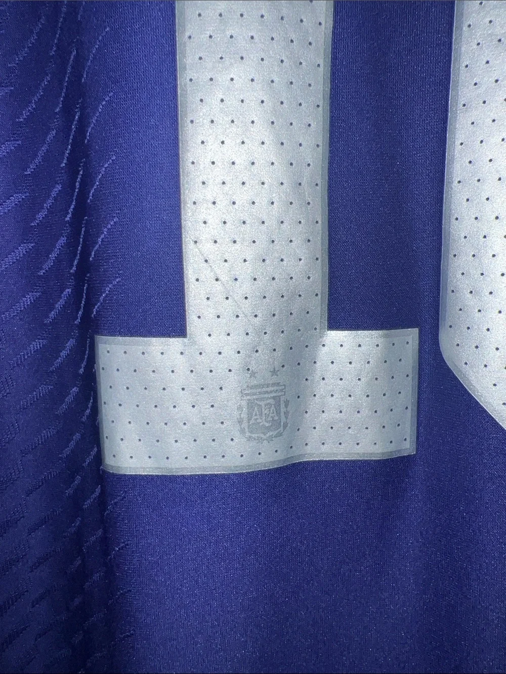 Authentic Player Adidas Messi Purple and White Argentina #10 Soccer Jersey